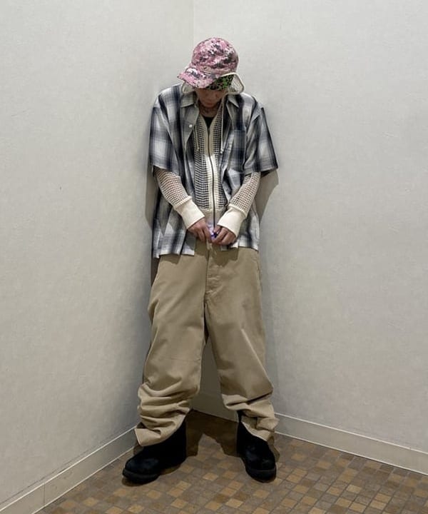 はるひむさんの「BEAMS WOMEN｜オンブレチェック ミニレギュラーカラーシャツ【リラックスフィット】」を使ったコーディネート