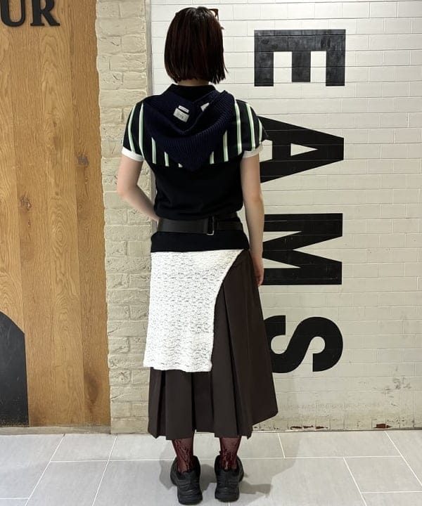 ayca!さんの「BEAMS WOMEN｜ジャカード レース クルーネック Tシャツ」を使ったコーディネート
