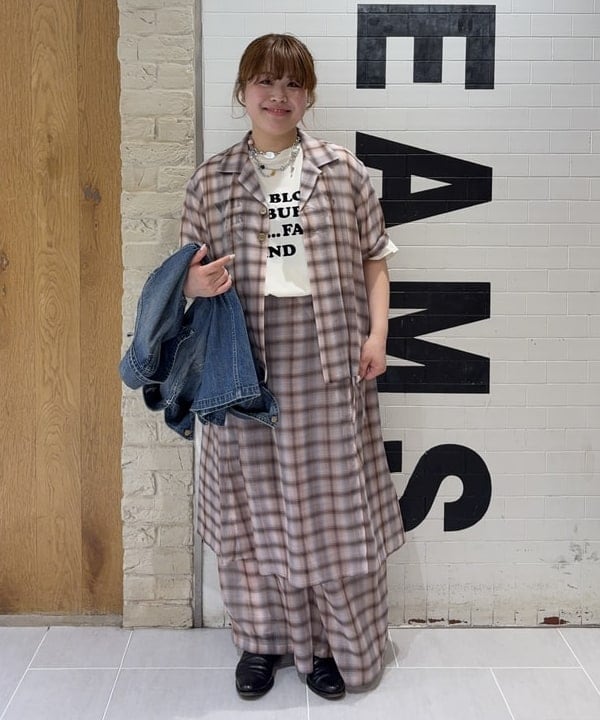 大石彩可さんの「BEAMS WOMEN｜【別注】Lee &times; maturely / ヴィンテージ ロコ ジャケット」を使ったコーディネート