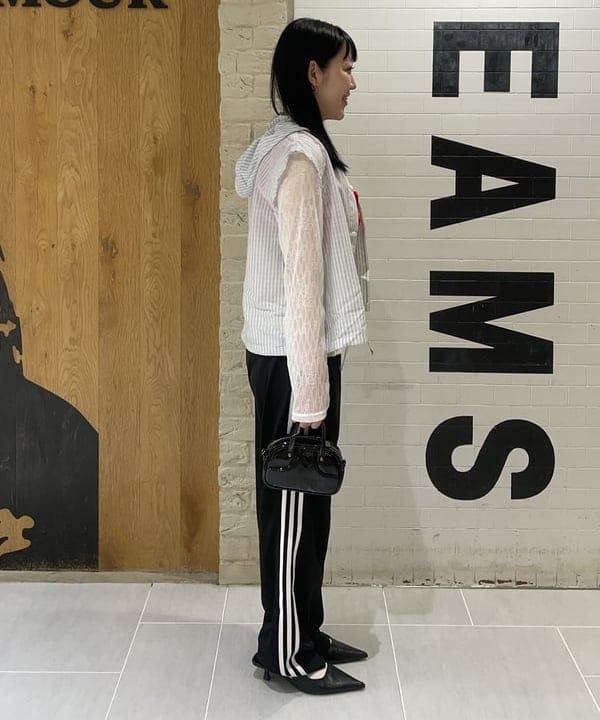 rinnaさんの「BEAMS WOMEN｜レース テープ キリカエ Tシャツ」を使ったコーディネート