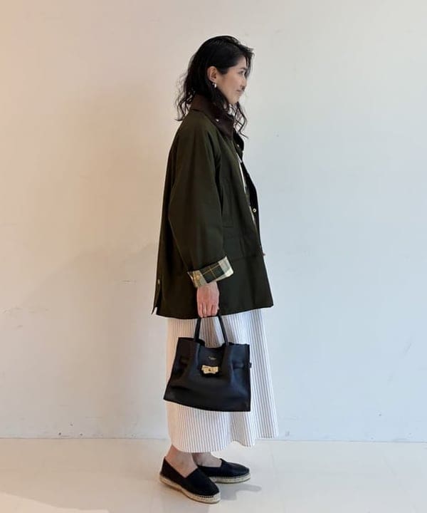 松元 晴佳さんの「BEAMS WOMEN｜【別注】Barbour / BEDALE ジャケット」を使ったコーディネート