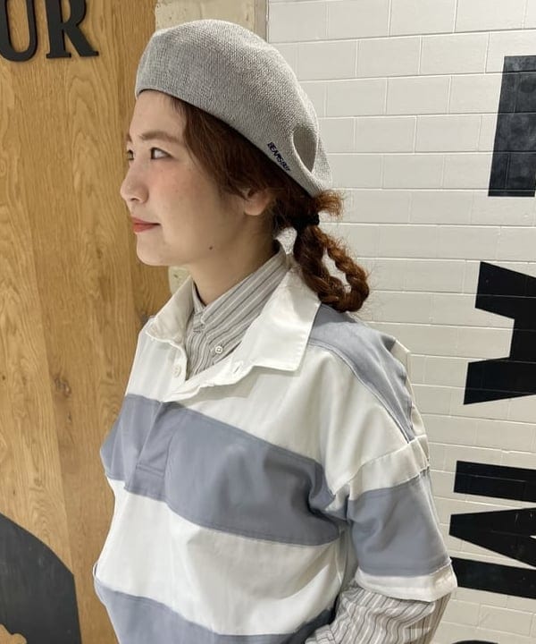 エノモト アミさんの「BEAMS WOMEN｜ドビー ストライプ ビッグ BDシャツ ＜定番 / オンオフ兼用＞」を使ったコーディネート