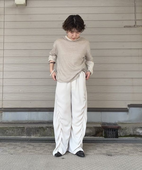 森川 夏衣さんの「BEAMS WOMEN｜maturely / チュール リバーシブル カフ ロングスリーブ」を使ったコーディネート