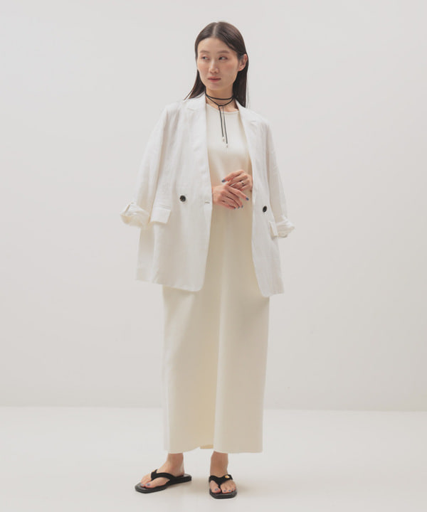 隈元 楓さんの「BEAMS WOMEN｜ダブルブレスト リネン ジャケット」を使ったコーディネート