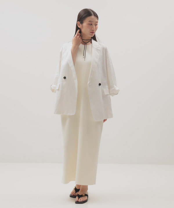 隈元 楓さんの「BEAMS WOMEN｜ダブルブレスト リネン ジャケット」を使ったコーディネート