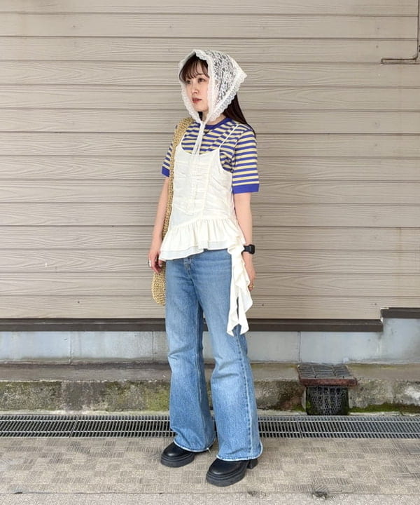 カタヤマ アヤさんの「BEAMS WOMEN｜裾 フレアー キャミソール」を使ったコーディネート