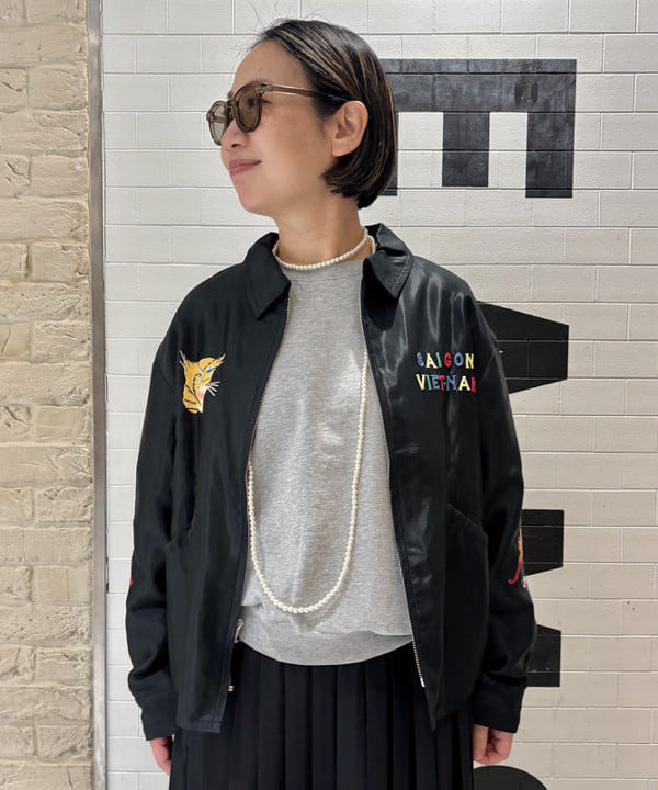 つぼさんの「BEAMS WOMEN｜【別注】テーラー東洋 / アセテート ベトナム ジャケット」を使ったコーディネート