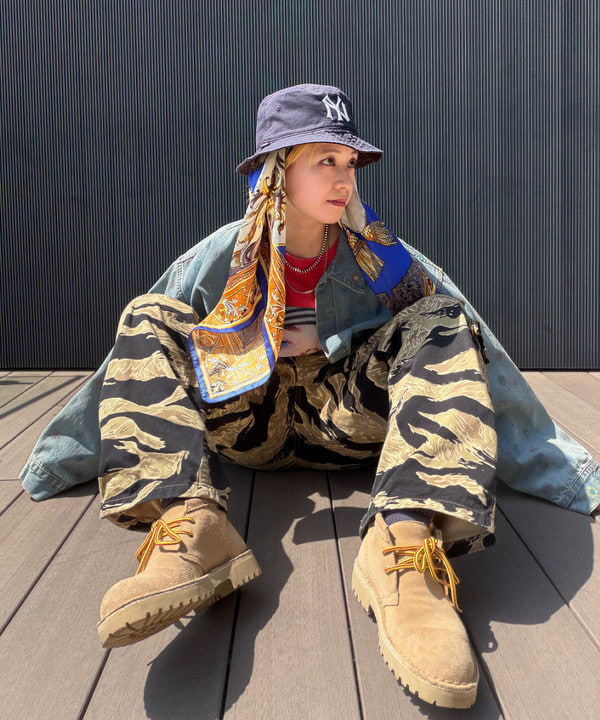 Heg.さんの「【別注】NEW ERA / MLB リバーシブル バケットハット」を使ったコーディネート