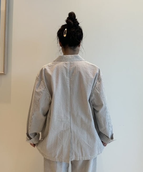 清水 彩乃さんの「BEAMS WOMEN｜シアサッカー スラックス」を使ったコーディネート