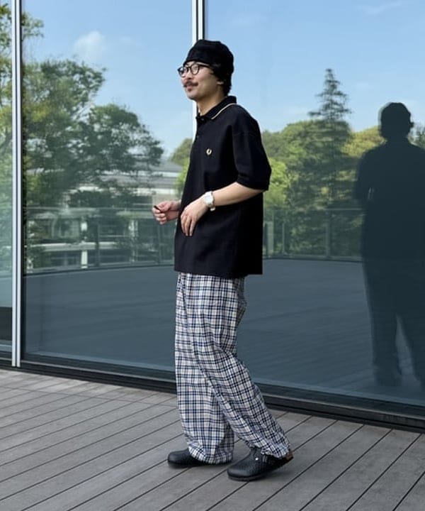 BAKU(東江 漠)さんの「BEAMS WOMEN｜【別注】FRED PERRY / リラックスフィット ピケ ポロシャツ」を使ったコーディネート