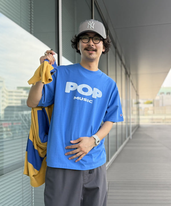 BAKU(東江 漠)さんの「BEAMS WOMEN｜【別注】Champion / Music T-Shirt」を使ったコーディネート