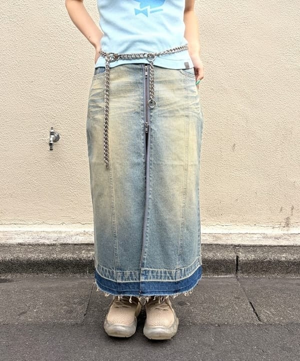 まゆちゃんさんの「BEAMS WOMEN｜オーバーダイ デニム スカート」を使ったコーディネート