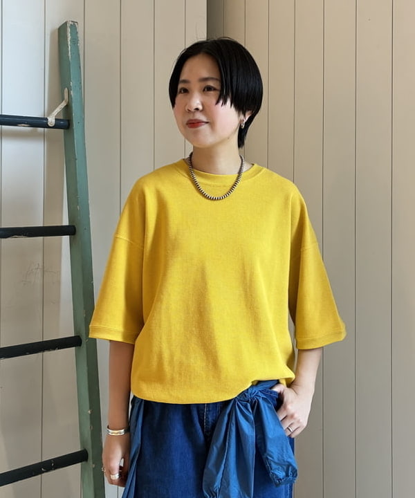 ミナミマリコさんの「BEAMS WOMEN｜Sanca / Cotton Hemp Surf Knit Crew」を使ったコーディネート