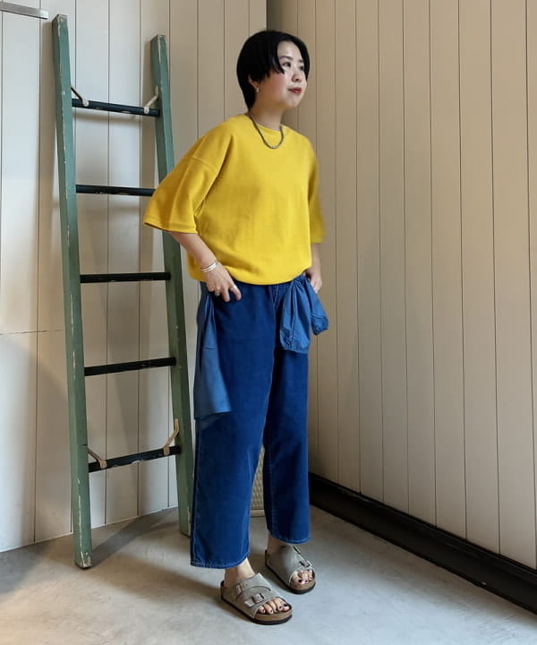 ミナミマリコさんの「BEAMS WOMEN｜Sanca / Cotton Hemp Surf Knit Crew」を使ったコーディネート
