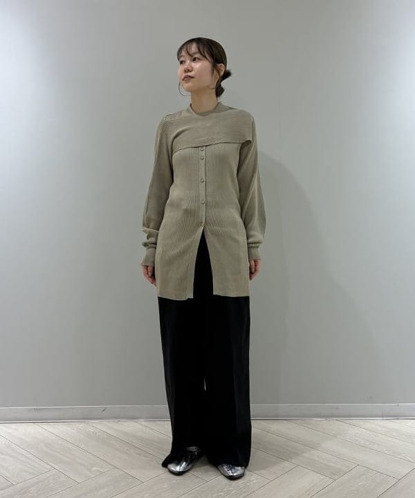 菜月さんの「BEAMS WOMEN｜TAN / 2ピース リブ カーディガン」を使ったコーディネート