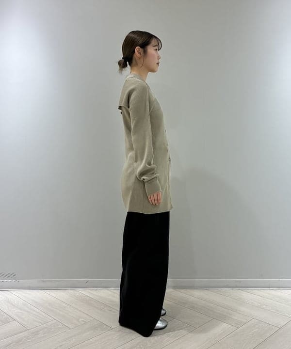 菜月さんの「BEAMS WOMEN｜TAN / 2ピース リブ カーディガン」を使ったコーディネート