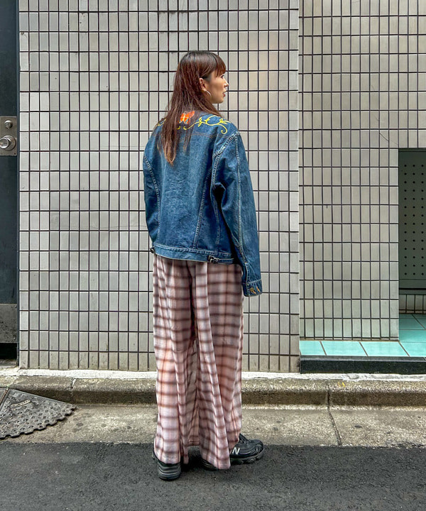 marieさんの「BEAMS WOMEN｜maturely / ボイル チェック ワイド イージー」を使ったコーディネート