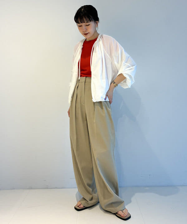 SAKAIさんの「BEAMS WOMEN｜AK+1 / エアリー ナイロン ブルゾン」を使ったコーディネート