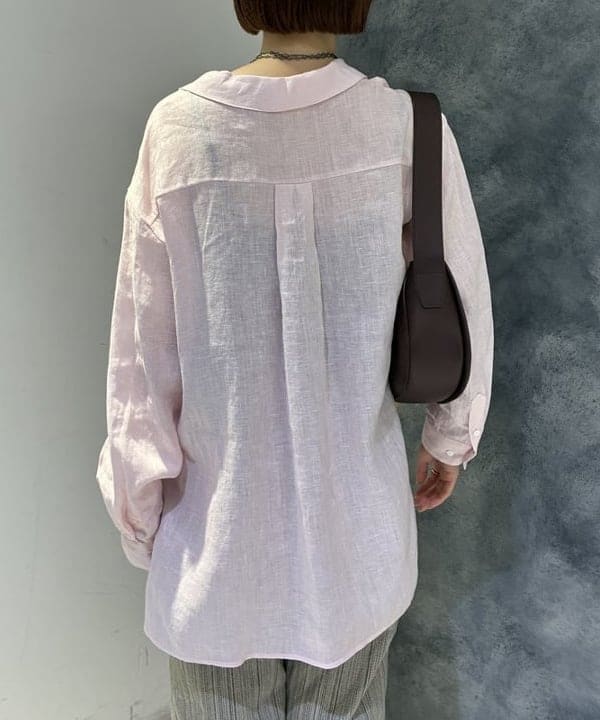 Hazukiさんの「BEAMS WOMEN｜リネン スキッパー シャツ」を使ったコーディネート