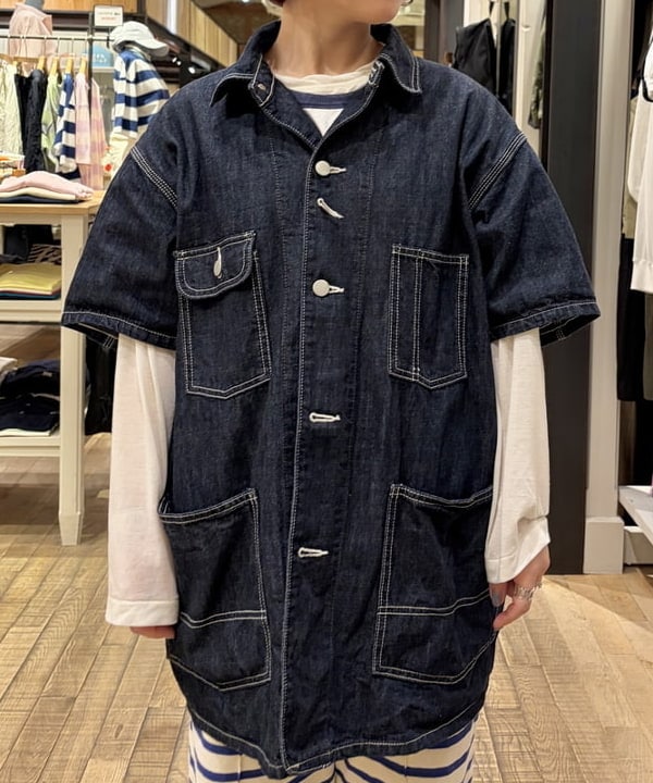 原口 愛さんの「BEAMS WOMEN｜デニム カバーオール ショートスリーブ」を使ったコーディネート