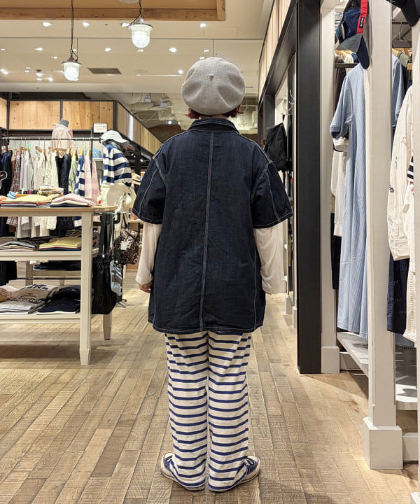 原口 愛さんの「BEAMS WOMEN｜デニム カバーオール ショートスリーブ」を使ったコーディネート