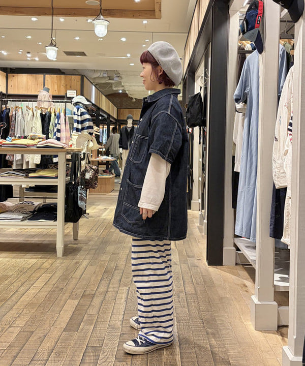 原口 愛さんの「BEAMS WOMEN｜デニム カバーオール ショートスリーブ」を使ったコーディネート