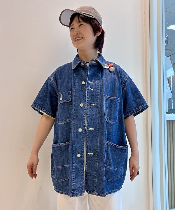 木村 梨香さんの「BEAMS WOMEN｜デニム カバーオール ショートスリーブ」を使ったコーディネート