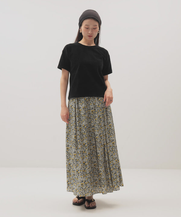 隈元 楓さんの「BEAMS WOMEN｜MAISON CORNICHON / クラシック ショートスリーブ Tシャツ」を使ったコーディネート