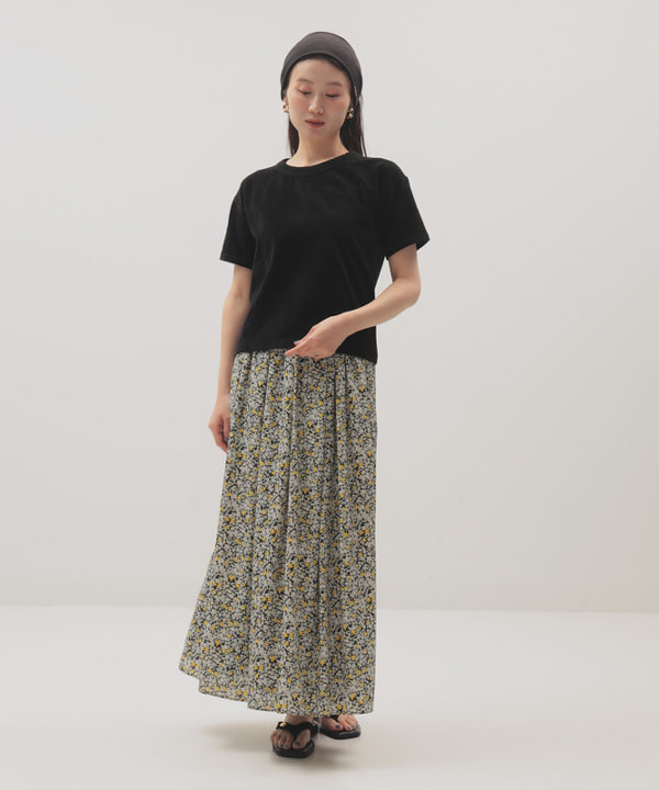 隈元 楓さんの「BEAMS WOMEN｜MAISON CORNICHON / クラシック ショートスリーブ Tシャツ」を使ったコーディネート