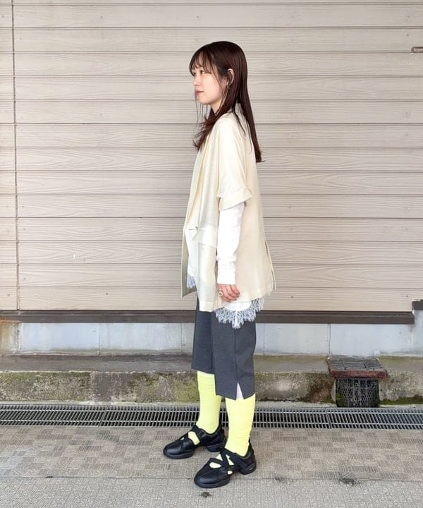 カタヤマ アヤさんの「BEAMS WOMEN｜リンクル ドルマン 2ボタン ダブル ジャケット」を使ったコーディネート