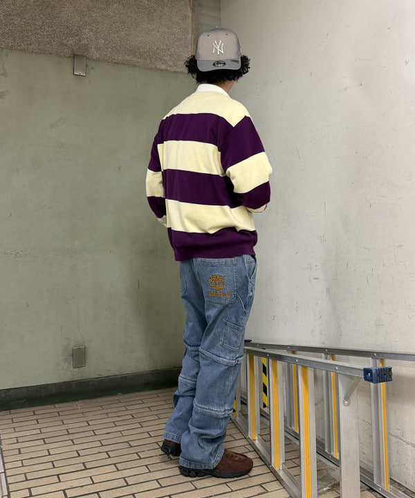 BAKU(東江 漠)さんの「BEAMS WOMEN｜ワイドフィット 7ゲージ ラガー ニットポロシャツ」を使ったコーディネート