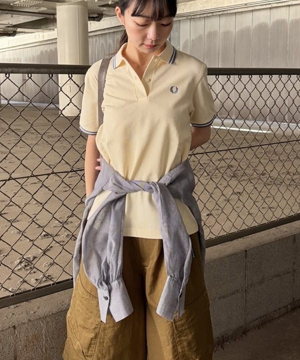 むりょさんの「BEAMS WOMEN｜AK+1 / コットンシルク ギンガム シャツ」を使ったコーディネート