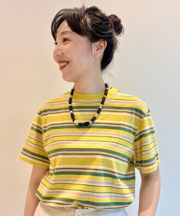 おのすさんの「BEAMS WOMEN｜チェック ストライプ ヘムコード パンツ」を使ったコーディネート