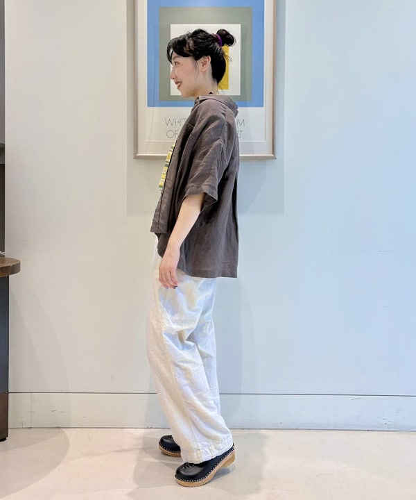 おのすさんの「BEAMS WOMEN｜チェック ストライプ ヘムコード パンツ」を使ったコーディネート