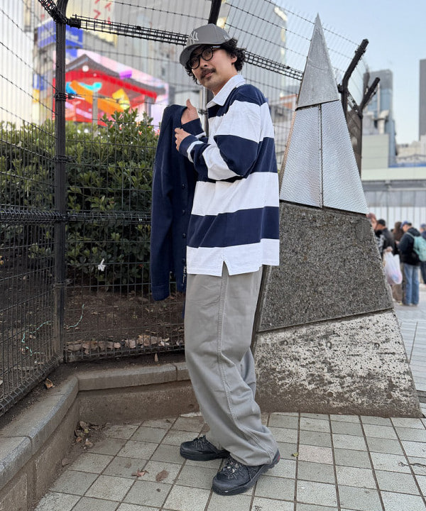 BAKU(東江 漠)さんの「BEAMS WOMEN｜リラックスフィット ベーシック ツイル イージーパンツ」を使ったコーディネート