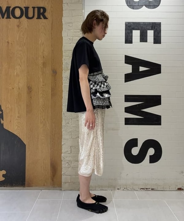 マツミヤさんの「BEAMS WOMEN｜maturely / スパンコール ハーフ パンツ」を使ったコーディネート