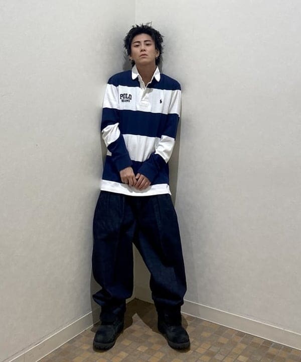 はるひむさんの「BEAMS WOMEN｜BEAMS PLUS / 2プリーツ デニム トラウザーズ」を使ったコーディネート