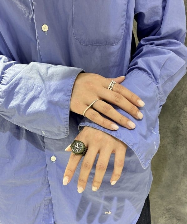 にしだてさんの「BEAMS WOMEN｜【別注】TIMEX / RING WATCH Camper」を使ったコーディネート