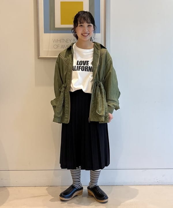 アベアミさんの「BEAMS WOMEN｜ナイロン オックス ミリタリー ブルゾン」を使ったコーディネート