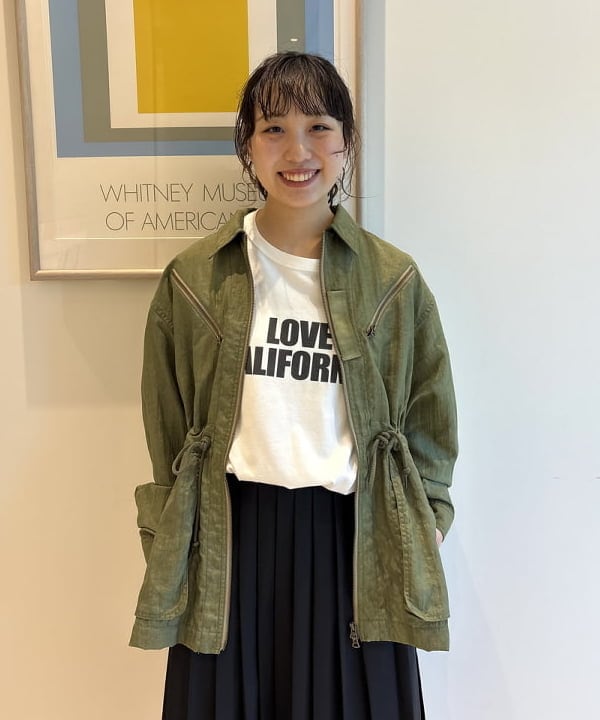 アベアミさんの「BEAMS WOMEN｜ナイロン オックス ミリタリー ブルゾン」を使ったコーディネート