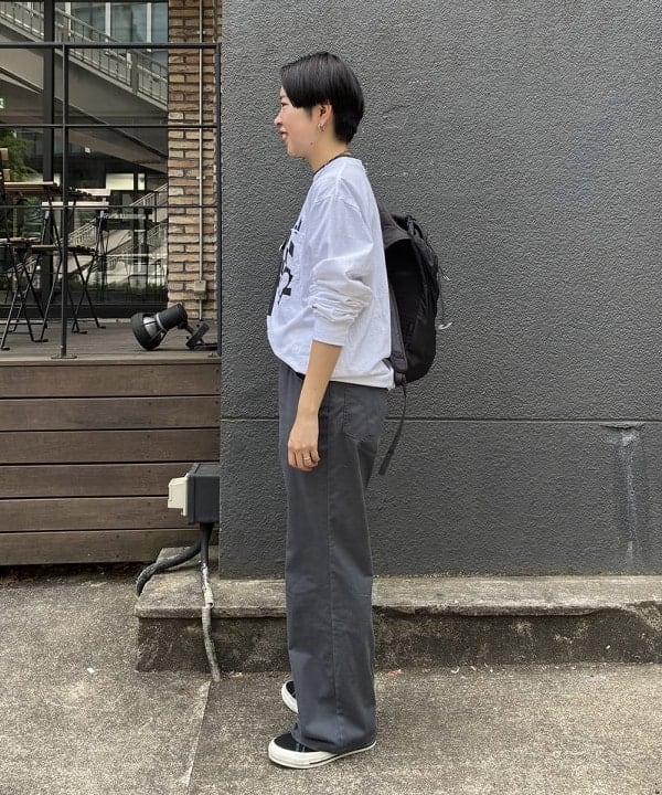 ミナミマリコさんの「BEAMS WOMEN｜ボーイ ベーシック Tシャツ」を使ったコーディネート