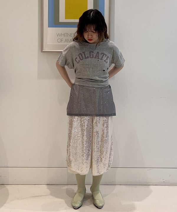 ナツハさんの「BEAMS WOMEN｜maturely / スパンコール ハーフ パンツ」を使ったコーディネート