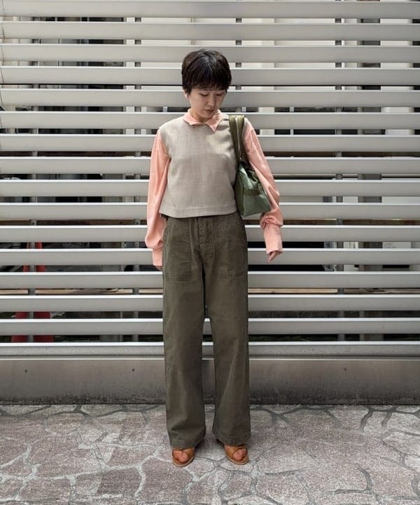 森川 夏衣さんの「BEAMS WOMEN｜25mm クロコ フェザー ベルト」を使ったコーディネート