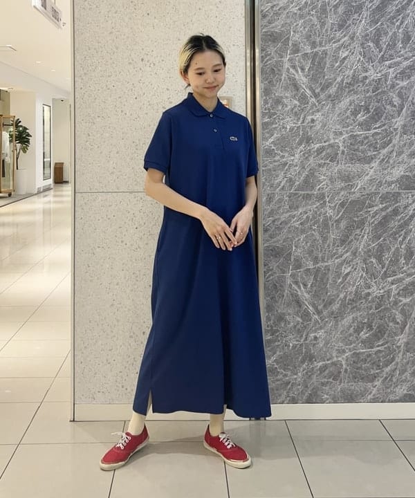 MATSUMOTO AMIさんの「BEAMS WOMEN｜【別注】LACOSTE / ポロ ワンピース」を使ったコーディネート