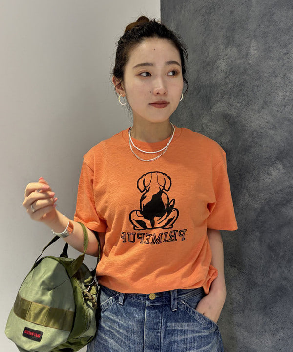 モモさんの「BEAMS WOMEN｜ボーイ ドッグ Tシャツ」を使ったコーディネート