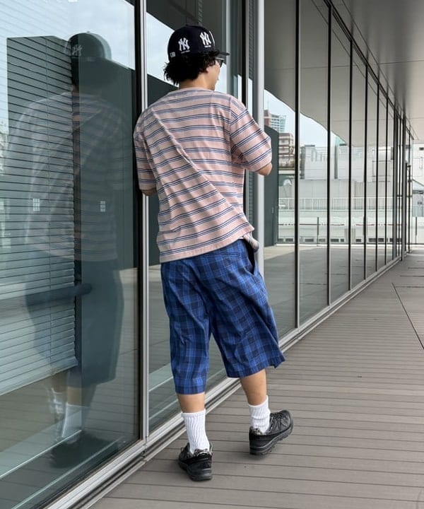 BAKU(東江 漠)さんの「BEAMS WOMEN｜タータンチェック ショートパンツ【ワイドストレートフィット】」を使ったコーディネート