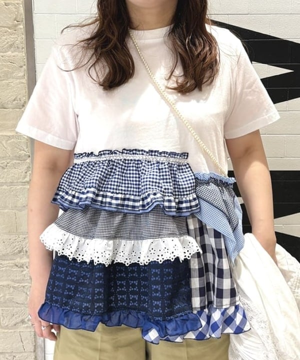 kawaiさんの「BEAMS WOMEN｜【別注】TORI-TO / ティアード Tシャツ」を使ったコーディネート