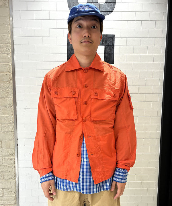 てらきたさんの「BEAMS WOMEN｜MIL SHT-JAC NYCO Rip stop Pigment Dye」を使ったコーディネート