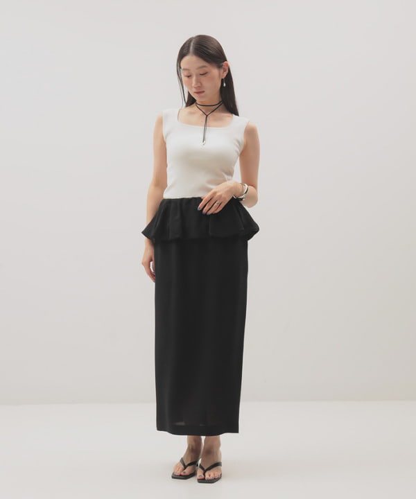 隈元 楓さんの「BEAMS WOMEN｜ナチュラル オックス ジレ」を使ったコーディネート