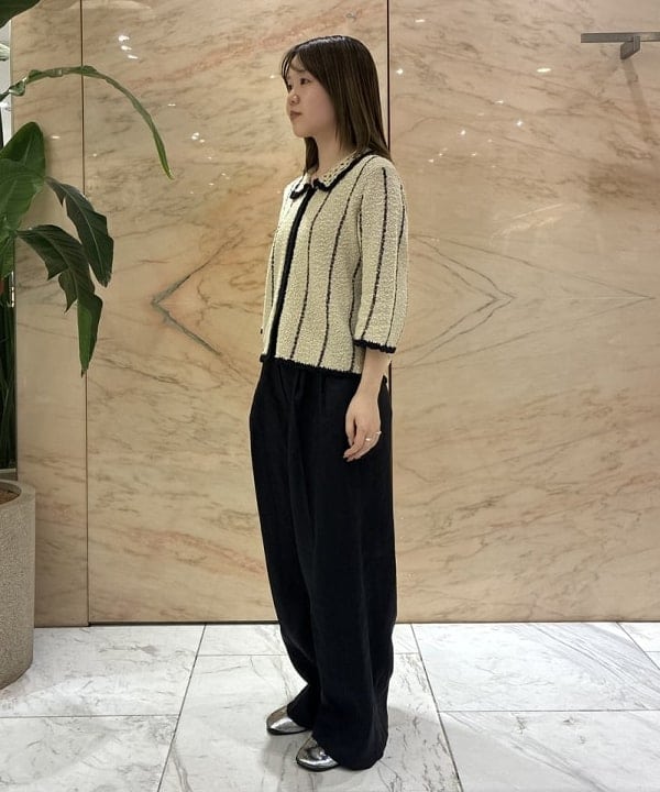 菜月さんの「BEAMS WOMEN｜SHISEI / ギャザー メタリック バレエシューズ」を使ったコーディネート